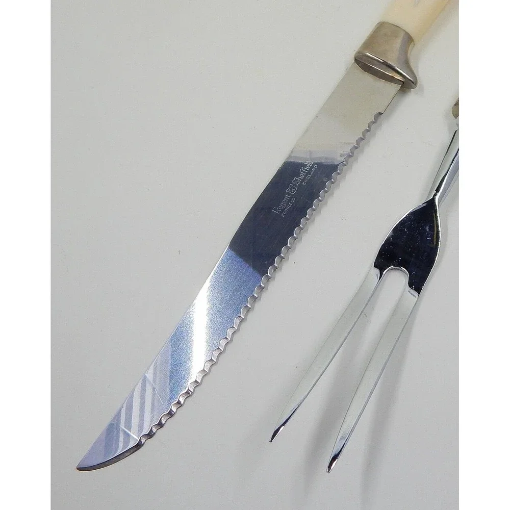 Regent Sheffield Cutlery Set Stainless Steel Blades Carving Knife Fork England